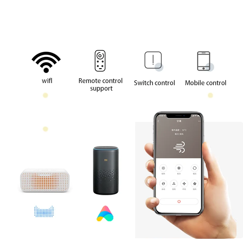 LED Night Light USB Mini Air Conditioner For Car Portable Mini Air 7 Colors Conditioner for Travel Home Camping RV kitchen