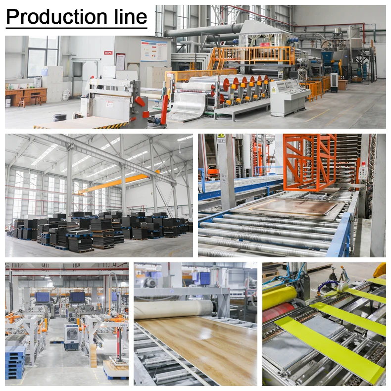 Spc Plastic Flooring 4/0.3mm plus 1mm Sound- proof Underlayment  SPC Click Vinyl Plank Flooring for Commercial