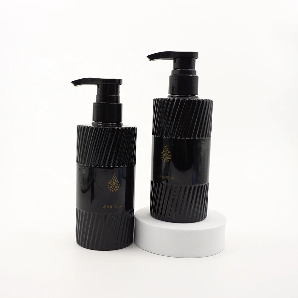 Custom 300ML High Quality PET Plastic Shampoo Bottle Cosmetic Pump Bottles Hand Wash Liquid Soap Pump Bottle