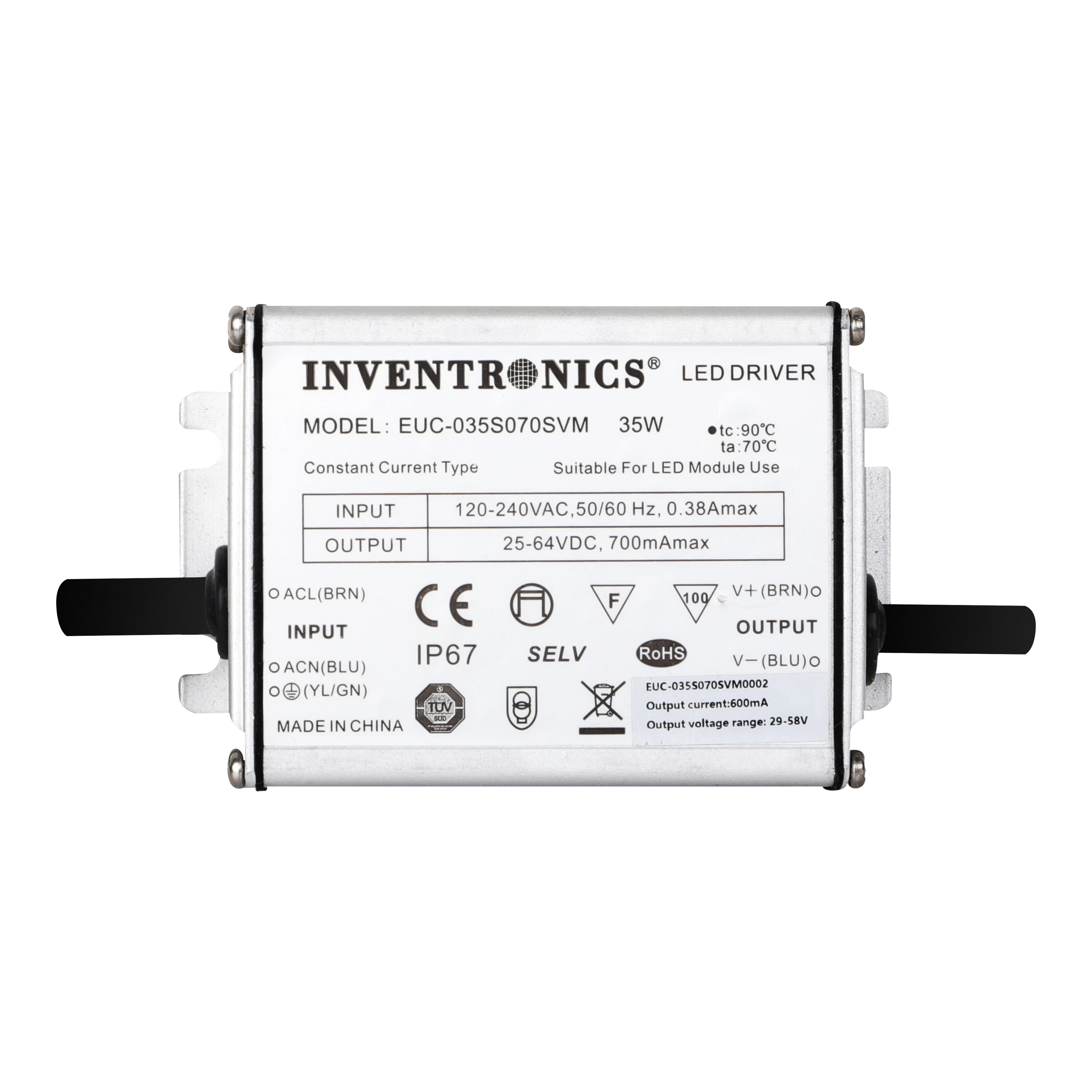 Inventronics EUM-Dx series class 2  30W 50W 75W 100W 150W 200W 240W 320W LED Driver IP67 Led Power Supply