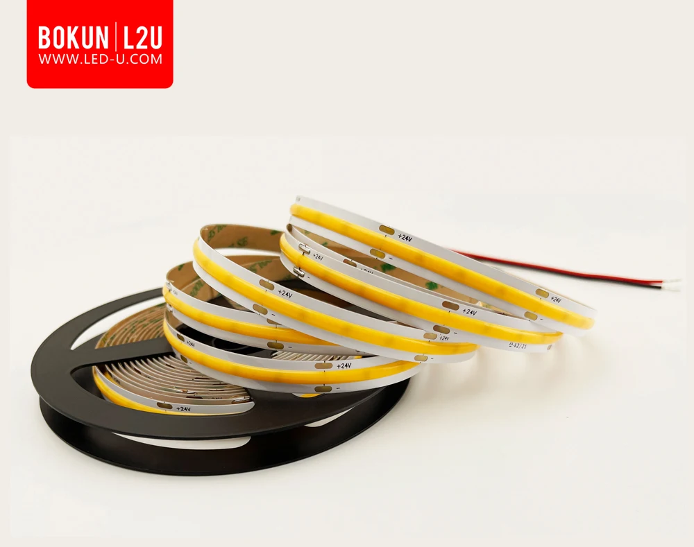  BOKUN DC12V/24V LED COB strip light Ra90 480led/m uniform lighting decor for home office restaurant High