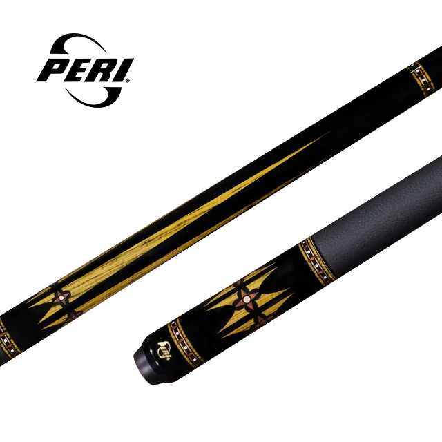 Peri pool cue P-D02  Canadian Hard  Maple Shaft with  Black Lychee grain leather Wrap Billiard Pool Cue free shipping