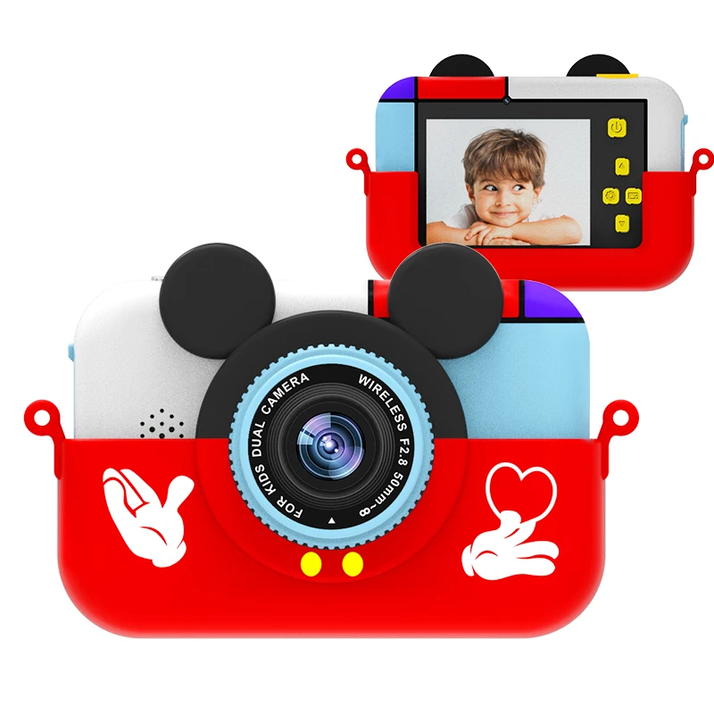 Игрушки на открытом воздухе 28MP фотографии 2 4 дюймов HD экран платные цифровые мини-камеры детские футболки с принтом в виде героев мультфильмов Милая футболка камера для детей подарок день