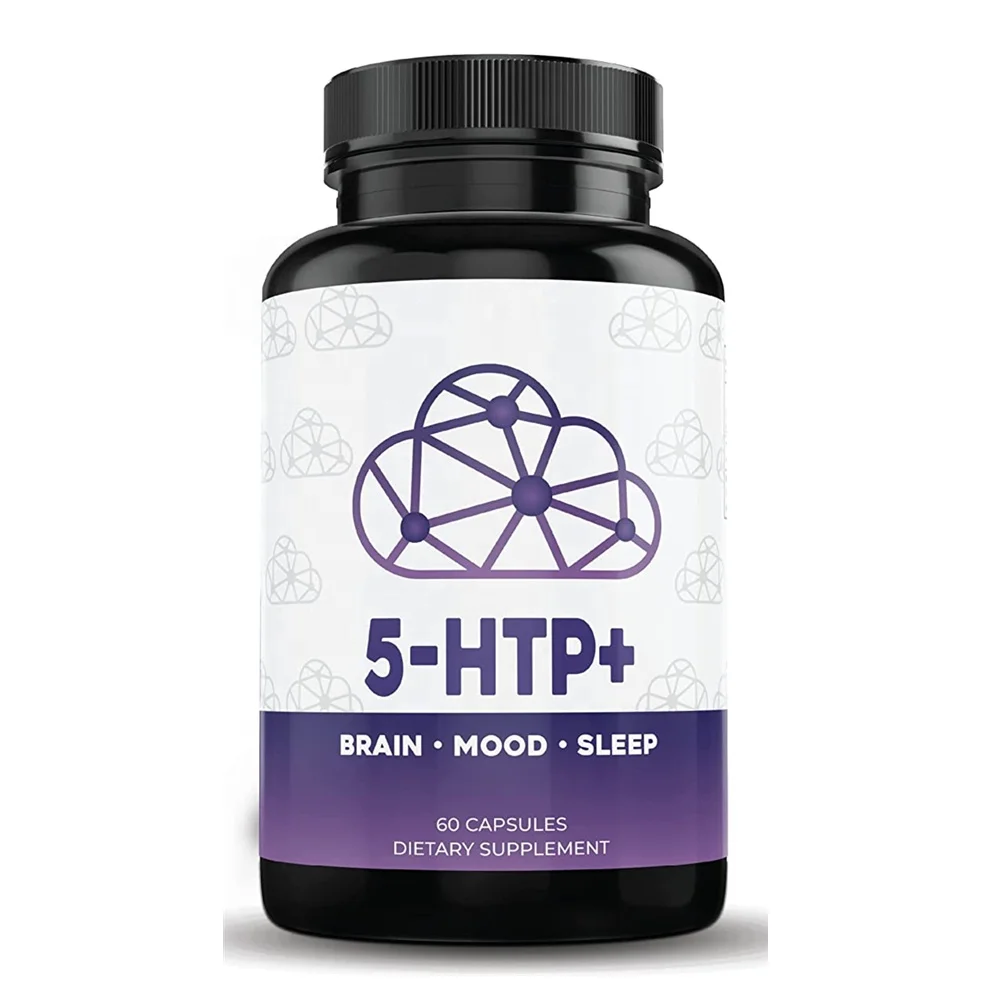 Wholesales 5-Hydroxytryptophan 5-HTP Capsules for Brain, Sleep, Eating Behavior, and Serotonin Support