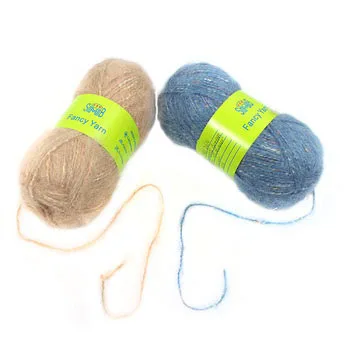 wholesale fancy brushed knitting yarn cone fluffy mohair knit yarn for machine knitting