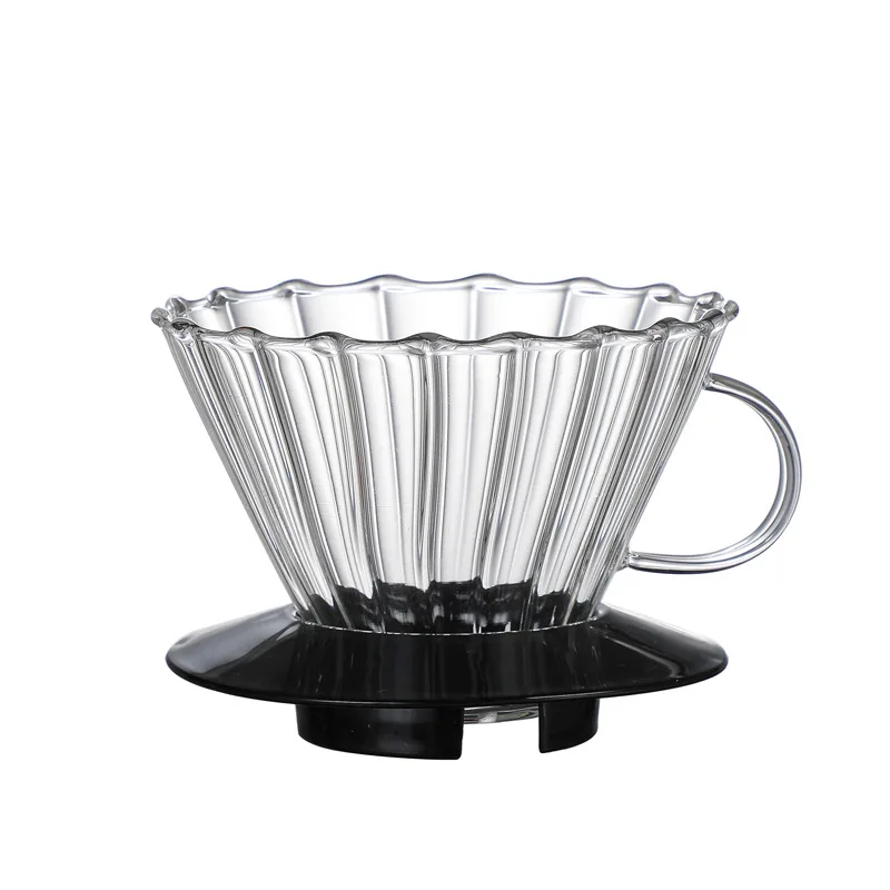 Glass Coffee Dripper Pour Over Coffee Funnel Dripper Coffee Cone Brewer Filter