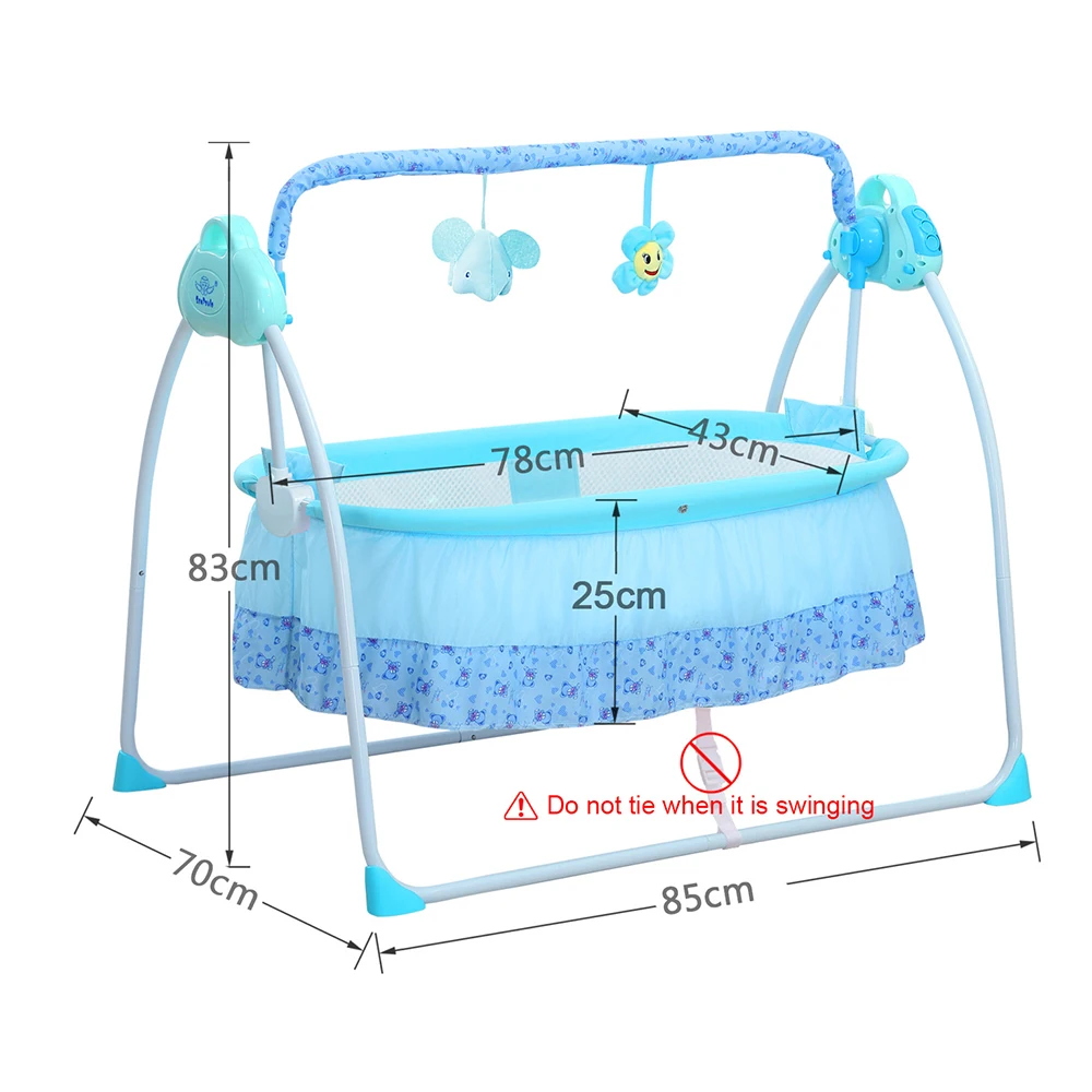 Foldable sleep mosquito net cradle rocking electric adjustable 1 year newborn toddler crib bassinet baby bed