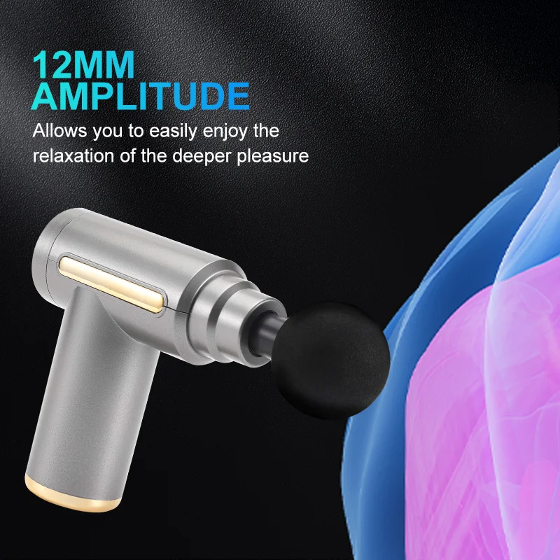 Good Price Metal Pocket Fascia Booster Small Case Muscle Portable Chiropratic Deep Fascial 12V 24V Mini Massage Gun With 6 Level