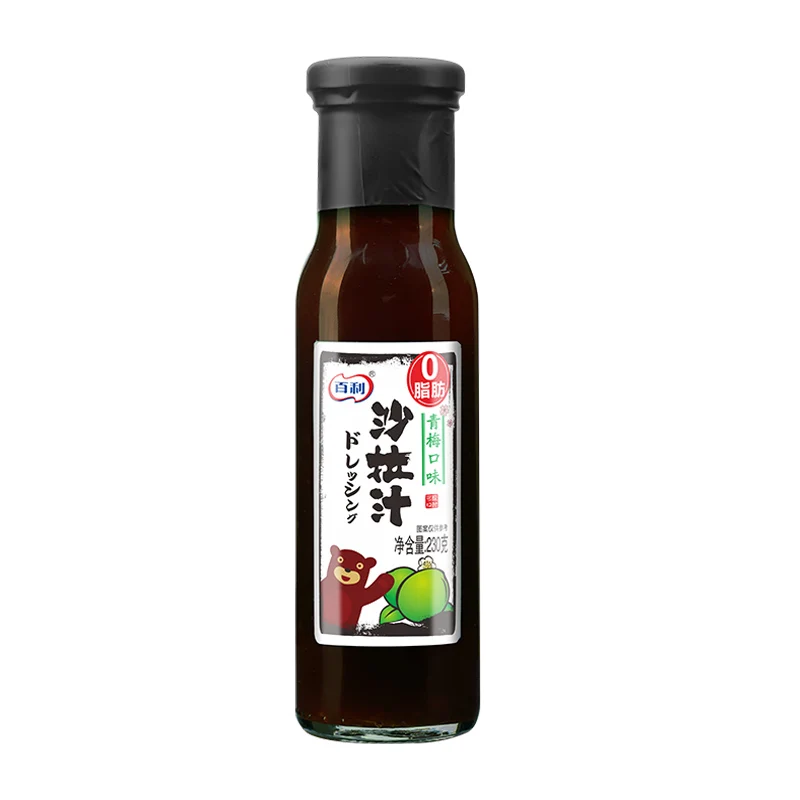 Oriental Flavor Green Plum Fat Free Sugar Free Vinaigrette Japanese Style Salad Dressing for Fruist Vegetable Salad
