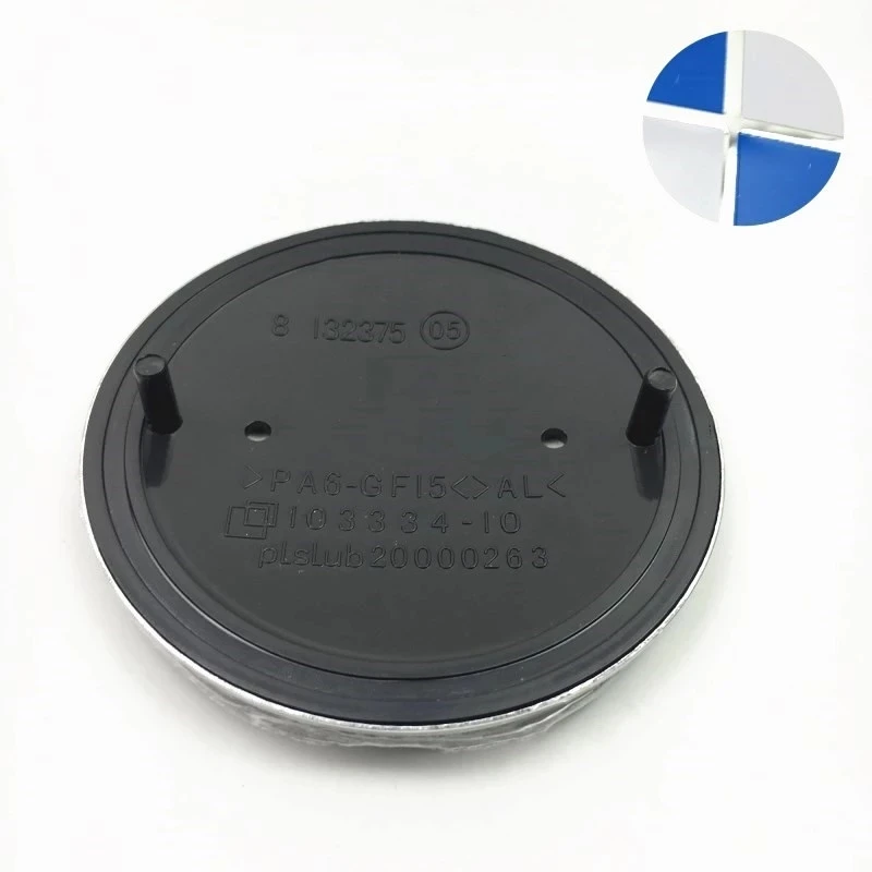 74mm/82mm Blue/white Badge Hood Front Rear Black Bae Trunk Emblem For BMW E34 E46 E39 E38 E90 E60 E71 Car Head Hood Emblem