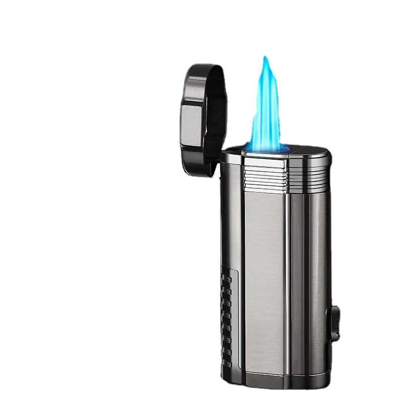 Cigar Cigarette lighter Strong windproof three fires torch with cigar