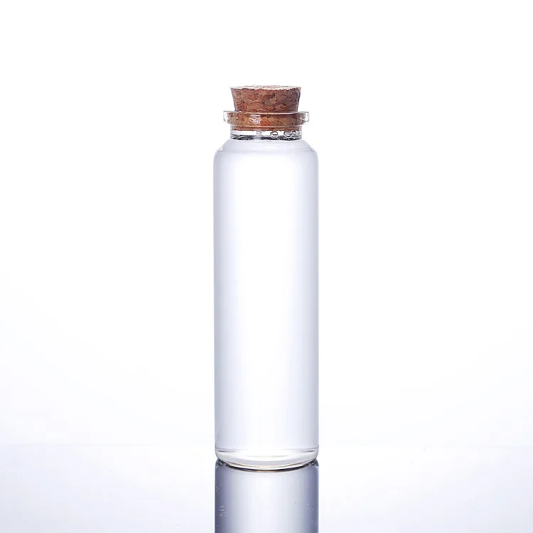 Hot Sale 22mm Clear Borosilicate Glass Decorative Mini Wishing Bottle Saffron Vial With Cork