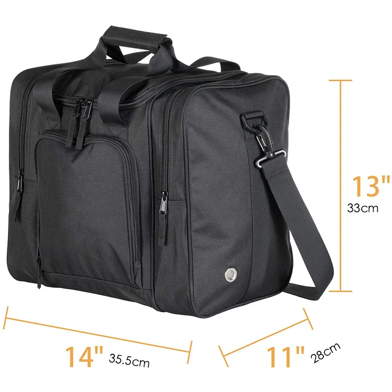 High Quality Custom Heavy Duty Indoor  3 Balls Bowling Bag with Shoes Pockets and Shoulder Strap