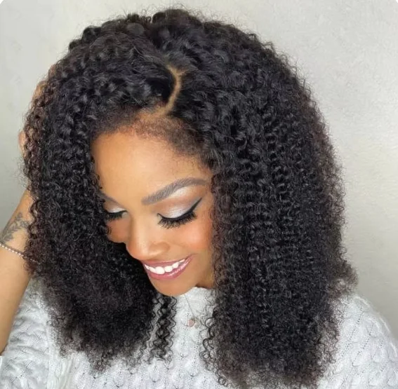 New Curly Natural Human Hair Lace Front Wig Glueless 13*4 Brazilian Raw Short Hair Pre Pluck Hd Lace Frontal Wig For Black Women