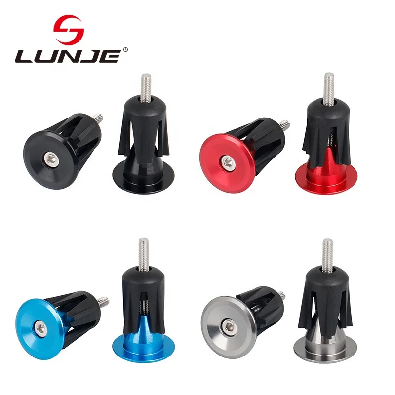 LUNJE Wholesale Mountain Bike Expansion Locking Plug 28.5mm Aluminum alloy Road Bike End Cover Bicycle Handlebar Plug