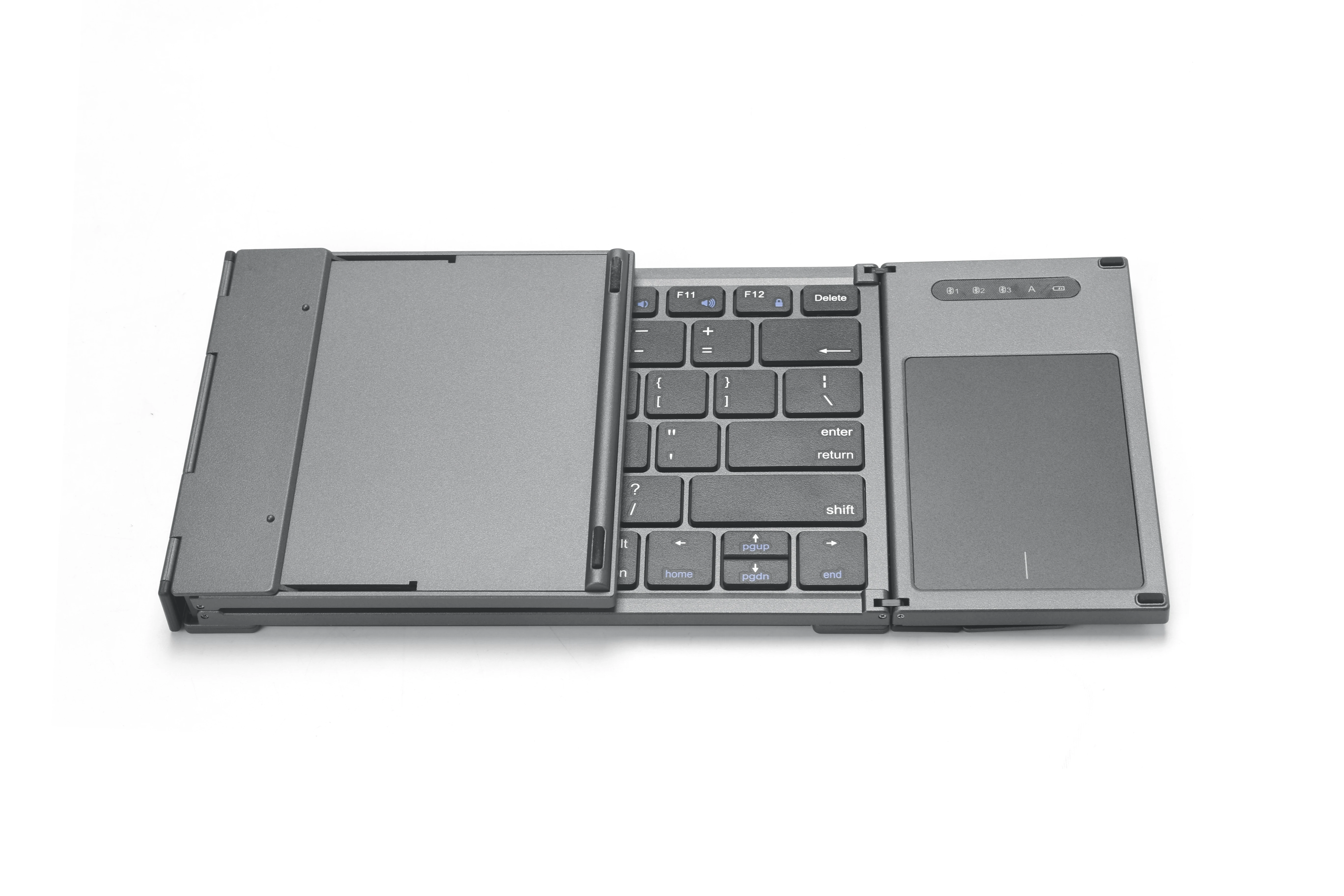 Foldable Bluetooth Keyboard Pocket Size Portable Mini BT Wireless Keyboard with Touch pad for Android, Windows, PC,