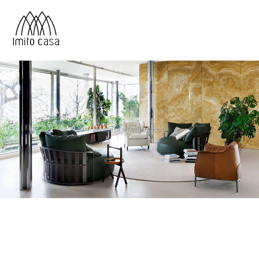 IMITO Italian 1919 Duke Armchair Chair Hotel & Restaurant Classic Bergere Model Chairs Retro Quality Wooden Red Leather Armchair