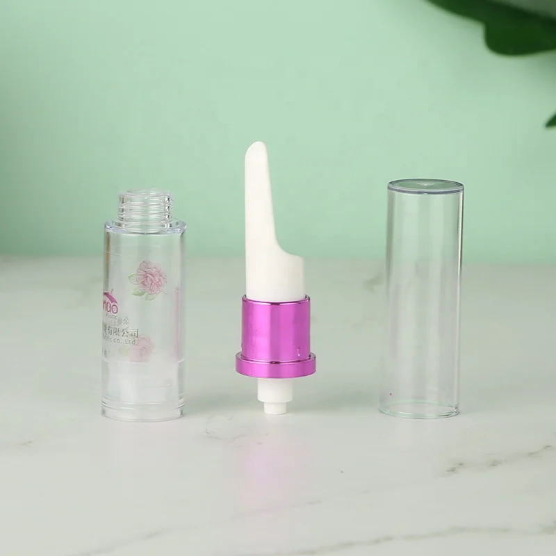 10ml straight round transparent syringe vacuum bottle plastic bottle cosmetic packaging custom