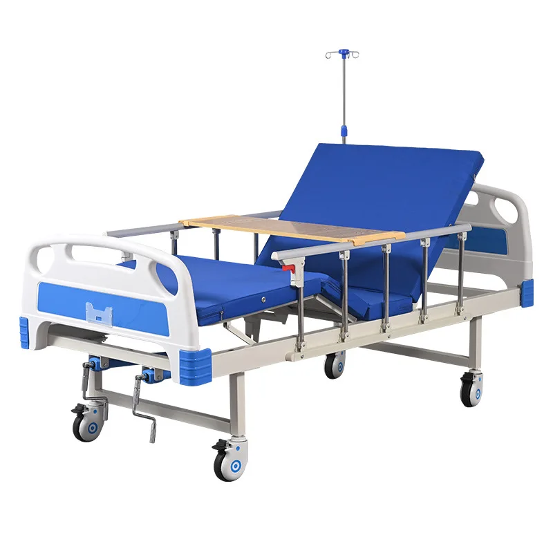 High quality Factory wholesale manual two function medical nursing bed 2 crank hospital bed