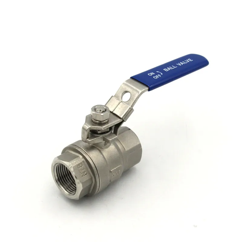 Stainless Steel 304 Investment Casting 2PC Ball Valve with male and female thread long handle  ISO4144
