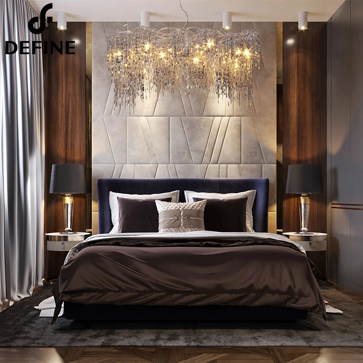 Роскошная дизайнерская мебель для дома, современная мебель для спальни большого размера