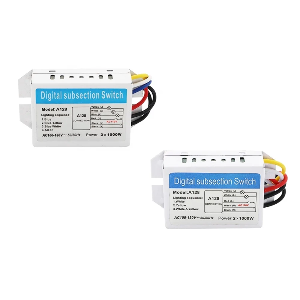 110V 2 способа 3 способа цифровой подраздел переключатель для потолочного освещения 2/3 дорога независимости Секции управления переключатель сдельная переключатель