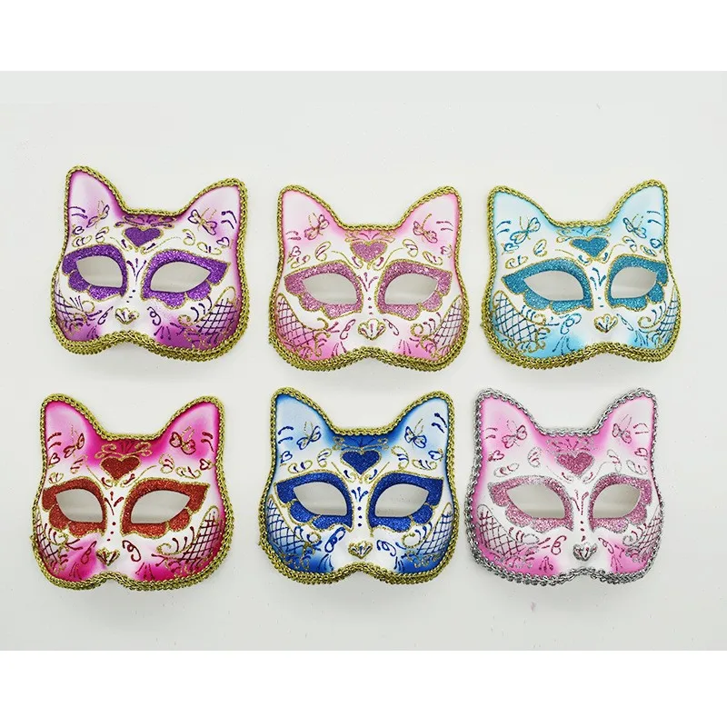 Halloween Venetian Half Face Party Mask Christmas Masquerade Carnival Festival Cat Face Mask Factory Wholesale