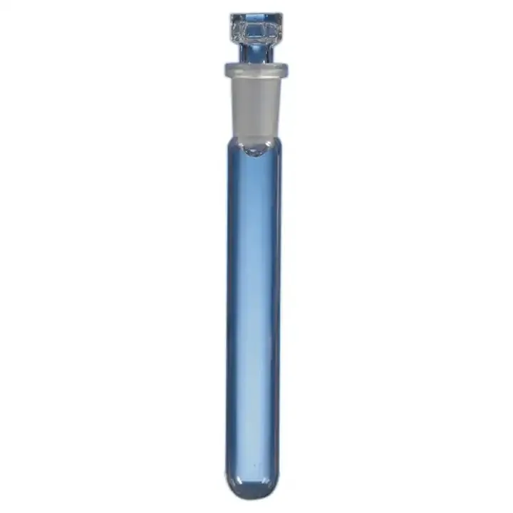 Test Tube Plain with Interchangeable Stopper Round Bottom Glass Test Tube with Cork Stopper