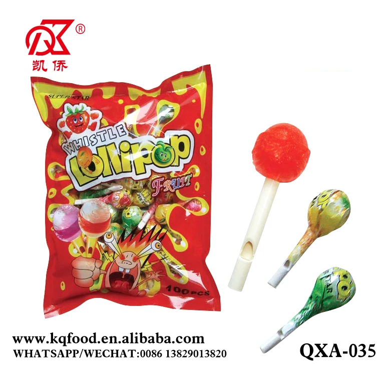 10g Halal Fruity Lollipop Whistle Stick