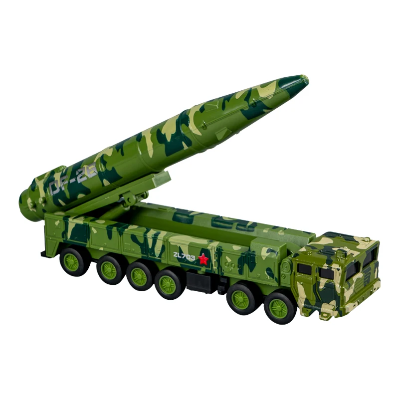 New Missile Model Vehicles Inertial Pull Back Friction Toy Cars Alloy Front Headstock Camouflage Car Toy for Kids Boy Gifts