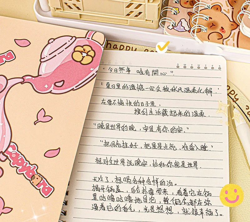 new cheap product ideas 2024 custom school notebook student A5 spiral notebook for school use kawai products for students