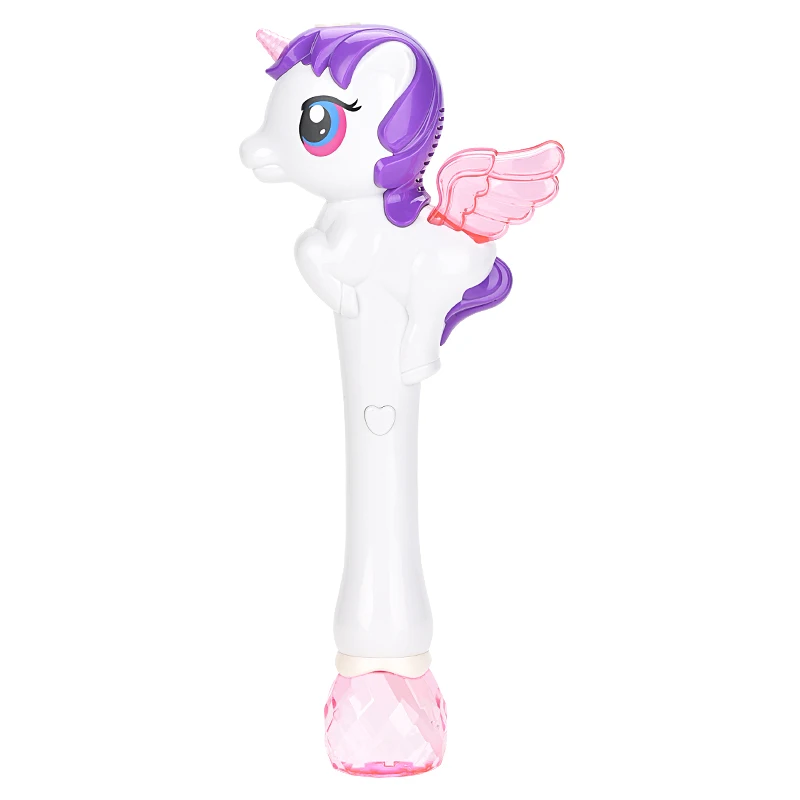 Hot summer bubble kid toy soap unicorn bubble toy wand colorful light up unicorn bubble wand