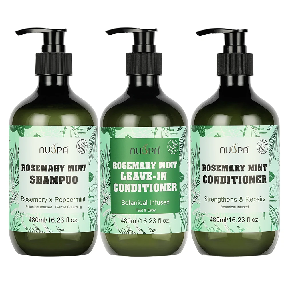 Private Label Organic Anti Dandruff Shampoo Vegan Hair Care Moisture Rosemary Mint Strengthening Shampoo