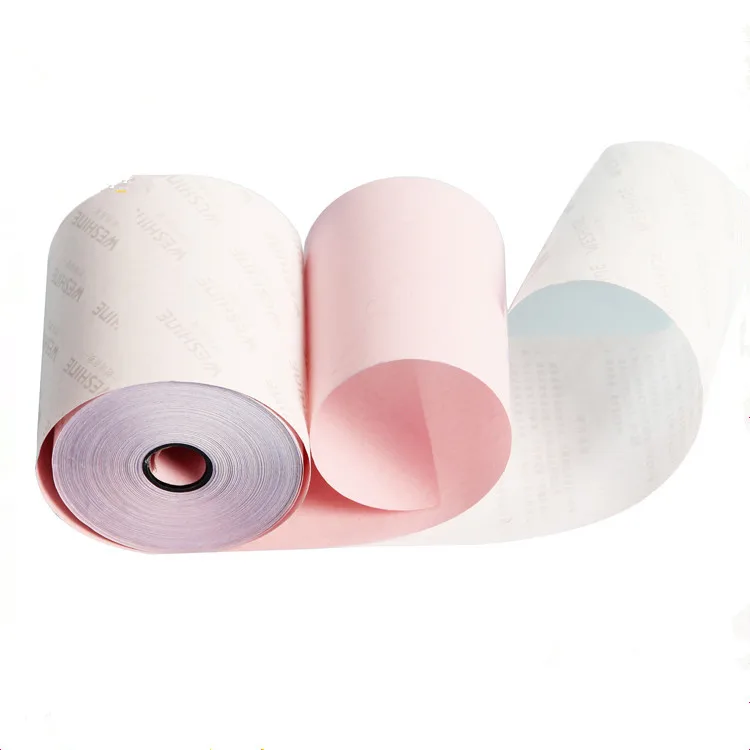 Cash Register Office Thermal Paper Rolls Carbonless NCR 2ply 3ply 76x70mm Roll From Foreversticker