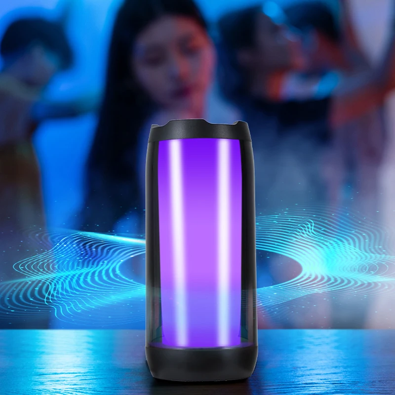 2022 Factory Price Blue tooth Speaker Colorful LED BT Wireless Portable RGB TWS Speakers Soundbar Sound  3D Surround OEM