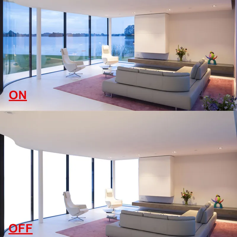 Filmbase Flexible Smart Glass Film With Peel-and-stick Convenience Pdlc Magic Window Film