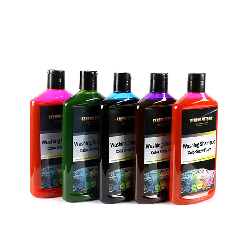 colorful heavy snow foam washing concentrated wash and wax car wash shampoo soap for car care for car detailing