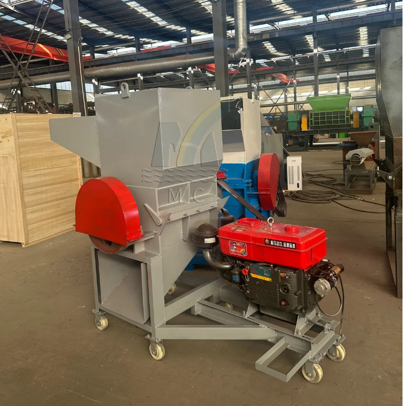 Customizable plastic crusher for PET PP PVC LDPE plastic crushing can be equipped with diesel engine and generator