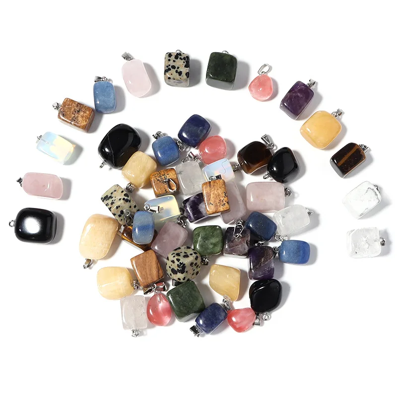 Fashion jewelry DIY necklace accessory charm crystal agate natural gemstone pendant necklace