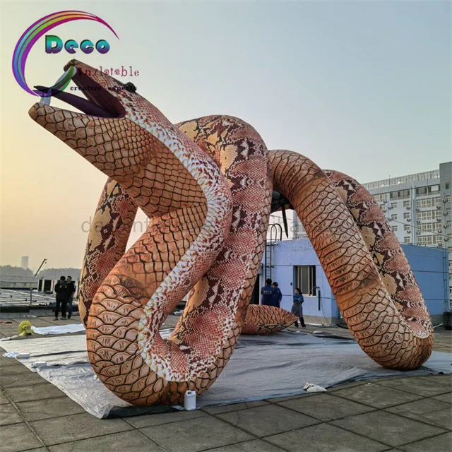 Giant Inflatable Snake Balloon Outdoor Advertising Inflatable Costume for Parties and Events Includes Blower
