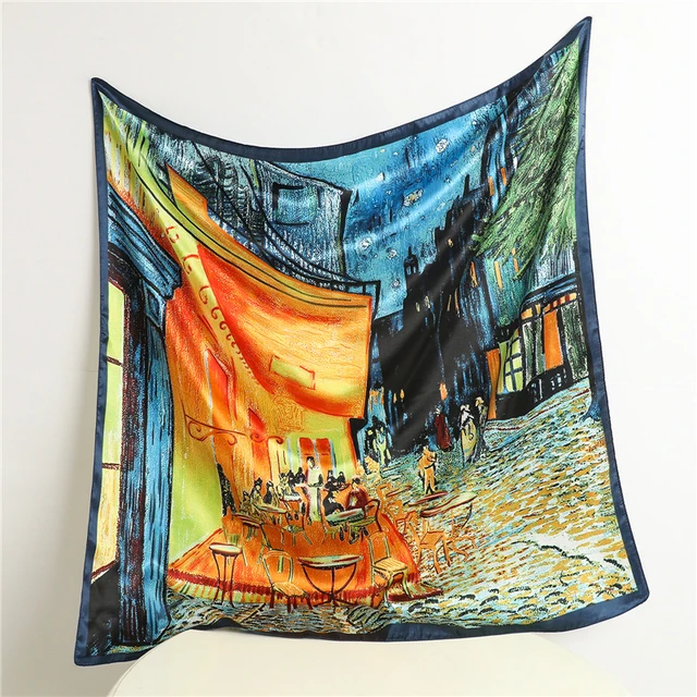 Wholesale 130X130 90X90cm Square Long Pure Silk Scarves Custom Shawl Design Printing Logo Custom Silk Scarf For Women Stylish