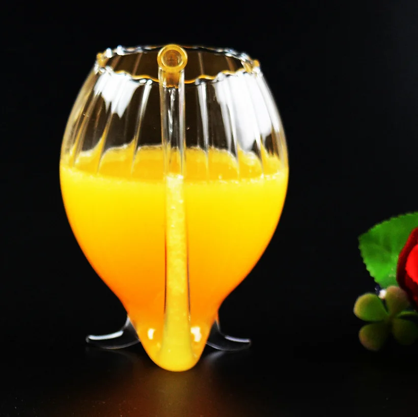 Оптовая продажа 300 мл плиссированная стеклянная чашка для питья с одной