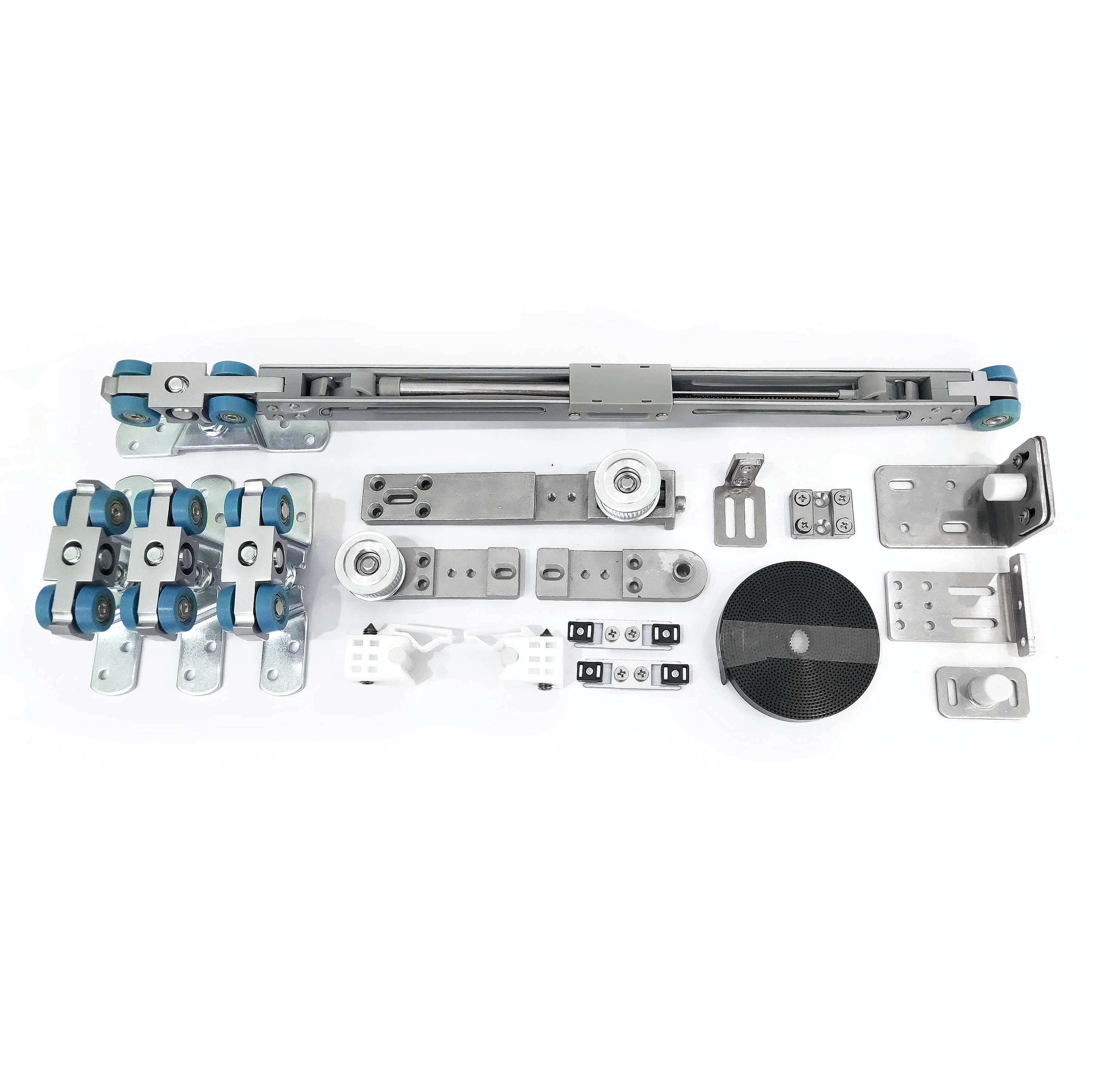 Synchronize soft closing sliding  door rollers for 2 doors for  soft close telescopic sliding door