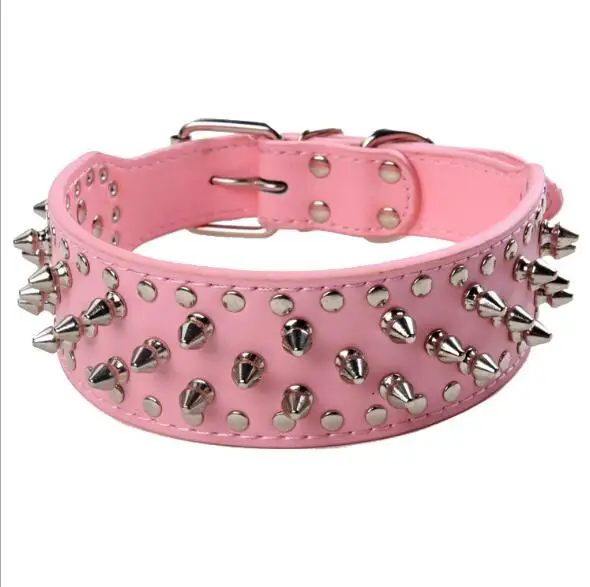 
Dropshipping Studded Leather Gothic Collars Pitbull Bulldog Adjustable Spiked Leather Dog Collars 