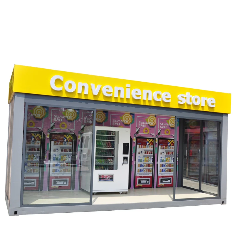 Two storey coffee shop 20ft Prefabricated Luxury modular Convenience Store house