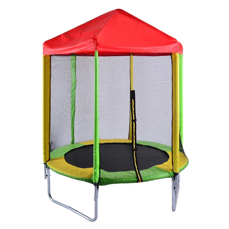Cheap Price Outdoor Indoor Kids Trampoline Fitness Jump Round Trampoline with Roof