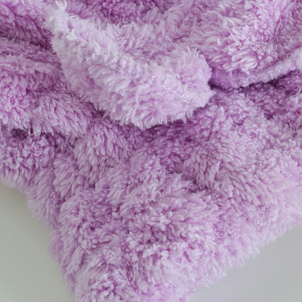 Soft Women Head Coral Fleece Microfiber Bath Hair Cap