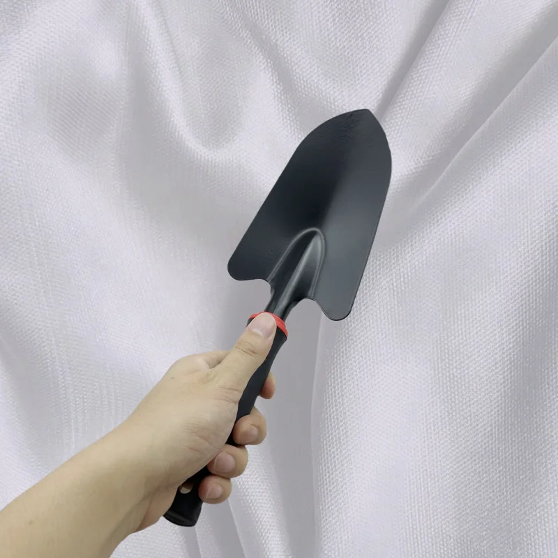 Iron shovel black handle anti slip gardening potted plant flower shovel field survival tool