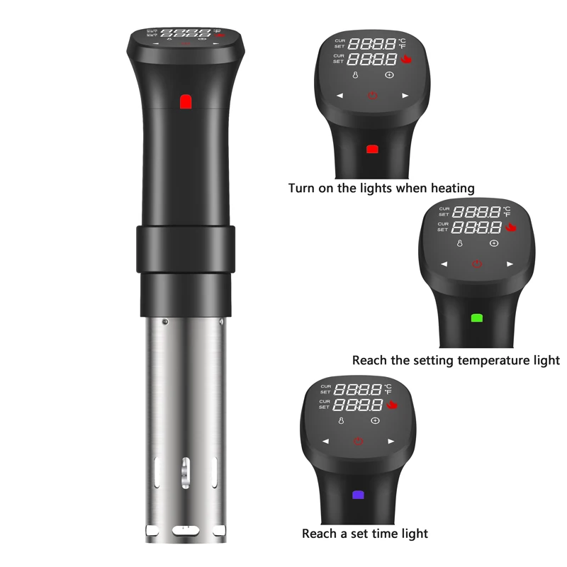 Погружной циркулятор Sous Vide с точной температурой программируемый цифровой сенсорный экран и простые в использовании
