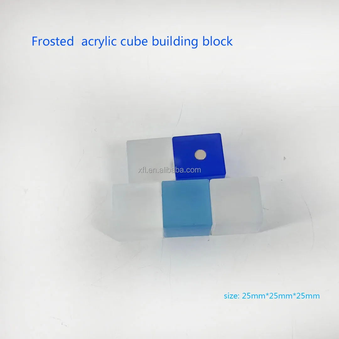 Factory Customize Acrylic Building Block Colorful Cube Block Games Children Toys Acrylic Gem Blocks
